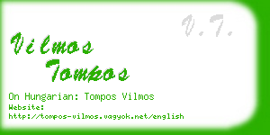 vilmos tompos business card